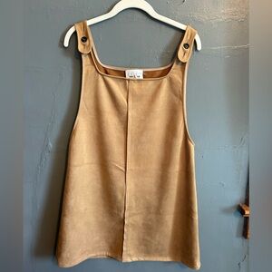 Suede Camel Jumper Dress